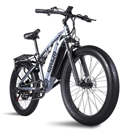 SONGZO Elektrische Mountainbike SONGZO Elektrofahrrad 26 Zoll BAFANG Motor Fettreifen Elektrofahrrad 48V15AH Lg Eingebaute Batterie Elektro-Mountainbike Doppelschock Rc600