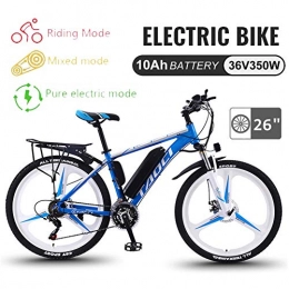 TANCEQI Elektrofahrrad E-Bike 26 Zoll Elektrisches Fahrrad Fettreifen Mountainbike Mit 36V 350W Stabile Bürstenlosem Motor Für Herren Und Damen, Bis Zu 90Km Reichweite Citybike,Blau