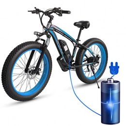 TAOCI Elektrische Mountainbike TAOCI Elektrofahrrad für Herren 1000W, 26 Zoll 4.0 Fat Tire E-Bike, E-MTB Fahrrad, 48V 15Ah Abnehmbarer Lithium Akku, 21-Gang Getriebe, Elektrisches Mountainbike, Offroad E-Bike, EU Warehouse