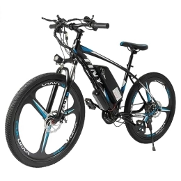 TRIEBAN Elektrische Mountainbike TRIEBAN 26 Zoll Elektrofahrrad E-Bike Straßen Berge Pedelec Elektrofahrrader Faltbares E-Bike E-Fahrrad 250W 36V 10AH 21-Gänge 25km / h (Schwarz)