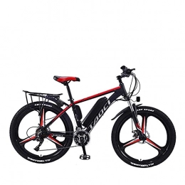 UNOIF Fahrräder UNOIF 26" Elektrische Fahrräder Für Erwachsene, Alloy Ebikes Fahrräder All Terrain, 13Ah Austauschbaren Lithium-Ionen-Akku Berg Ebike Für Herren, Black red