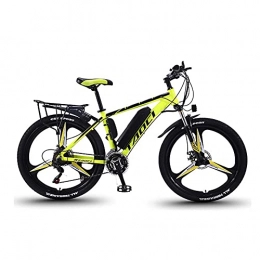 UNOIF Elektrische Mountainbike UNOIF 26-Zoll-Elektro-Fahrrad, 350W Mountainbike 36V 13Ah Abnehmbare Lithium-Batterie PAS Vorne Und Hinten Scheibenbremse, Black Yellow