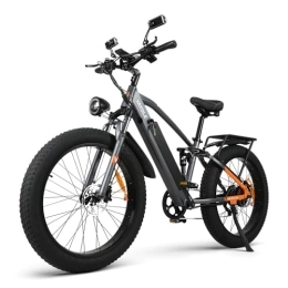 VAKOLE Elektrische Mountainbike VAKOLE E Bike Herren 26 Zoll Elektrofahrräder-Mountainbike, 7-Gang E-Bike mit 48V 16Ah Lithium-Akku, LCD-Display, Reichweite bis zu 75km, Hydraulische Bremsen