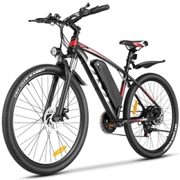 Vivi Elektrische Mountainbike Vivi E Bike Damen Herren 27.5 Zoll Elektrofahrrad E-Mountainbike 250W E-Bike mit Abnehmbarer 36V 10, 4Ah Akku und Shimano 21-Gang Elektrofahrrad (Rot)