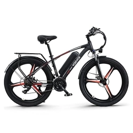 VOZCVOX Elektrische Mountainbike VOZCVOX Elektrofahrrad Pedelec 26 Zoll Ebike Mountainbike Damen Herren Schwarz Cityräder mit Hecknabenmotor 250W Akku 48V12, 8AH 21-Gang