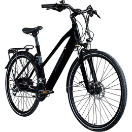 Zündapp Elektrische Mountainbike Zündapp Z810 E Bike Damen 28 Zoll Fahrrad Elektro Damen Elektro Bike Trekking Ebike Trekkingrad Elektrofahrrad Pedelec 24 Gang E Bikes Trekkingfahrrad (schwarz / grau, 50 cm)