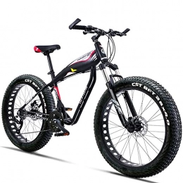 Bananaww Fahrräder 24 / 26 Zoll Mountainbike, Shimano 27 / 30 Gang-Schaltung Erwachsene 4.0 Fette Reifen Fahrrad, Rahmen aus Kohlenstoffstahl, Vollfederung Scheibenbremsen Hardtail Bike