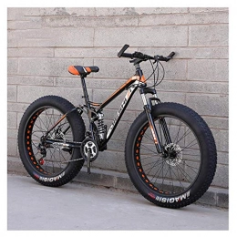 BCX Fahrräder BCX Erwachsene Mountainbikes, Fat Tire Doppelscheibenbremse Hardtail Mountainbike, Big Wheels Fahrrad, Rahmen aus kohlenstoffhaltigem Stahl, New Blue, 26 Zoll 27-Gang, Neue Orange, 24 Zoll 27 Geschwind