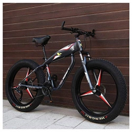 CXY-JOEL Fat Tire Mountainbike CXY-JOEL 26-Zoll-Mountainbikes, Fat Tire Hardtail-Mountainbike, Alpinfahrrad Mit Aluminiumrahmen, Herren-Damenfahrrad Mit Vorderradaufhängung, Schwarz, 24-Gang-Speiche, Geeignet Für Männer Und Frauen