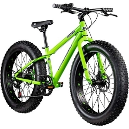 Galano Fat Tire Mountainbike Galano Jugendrad 24 Zoll Fatbike Mountainbike Fatman 4.0 Fat Bike Jugendfahrrad (neongrün, 36 cm)