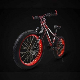 HCMNME Fat Tire Mountainbike Hochwertiges langlebiges Fahrrad 26 Zoll Fahrrad Mountainbike for Erwachsene Mnner Frauen Fat Tire Bike Herren MBT, mit Aluminium-Leichtmetallrder und Doppelscheibenbremse Aluminiumrahmen mit Scheib