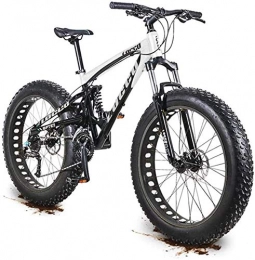 HCMNME Fat Tire Mountainbike Hochwertiges langlebiges Fahrrad Adult Fat Tire Mountain Bike, 27 Geschwindigkeitsaluminiumlegierung Off-Road Schnee Fahrrder, ldruck Doppelscheibenbremse Beach Cruiser Fahrrad, 26 Zoll-Rder Alumin