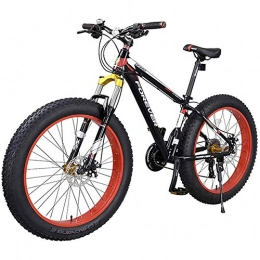 TIANQIZ Fahrräder Mountainbikes Speed ​​Mountainbike 26 * 4, 0 Zoll Fat Tire Bike Erwachsener Federgabel Mit All-Terrain-Trail-Bike / Dual Scheibenbremsen Aluminiumrahmen MTB Fahrrad Schnee Fahrrad ( Color : Black )