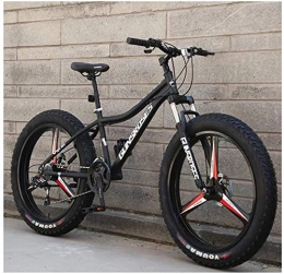 YYH Fahrräder YYH 26-Zoll-Mountainbikes, High-Carbon Stahl Hardtail Mountainbike, Fat Tire All Terrain Mountain Bike, Frauen-Männer Anti-Rutsch-Bikes (Color : Black, Size : 24 Speed 5 Spoke)