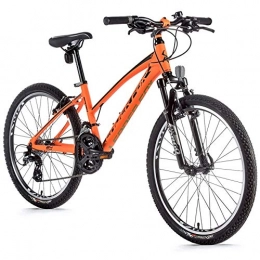 Leaderfox Fahrräder 24 Zoll Leader Fox Spider Girl Alu MTB Mädchen Fahrrad Shimano 21 Gang neon orange