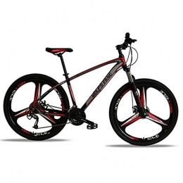 WSS Fahrräder 26 Zoll 21 / 24 / 27 Geschwindigkeit Mountainbike-mechanische Bremse-Geeignet für Outdoor-Fahrräder für Erwachsene Studenten Schwarz Rot-21 Geschwindigkeit