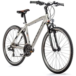 Leaderfox Fahrräder 28 Zoll Leader Fox Away Cross Fahrrad MTB Bike 21 Gang Silber matt Rh 52cm