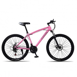 RSJK Mountainbike Adult Mountain Bike Unisex Vordere und hintere Doppelscheibenbremse 26-Zoll-Aluminiumlegierungsrad 21 Schaltsystem Stoßdämpfer Vorderradgabel 7 Farbe 20 Stil optional@Speichenrad - pink_30 Geschwind