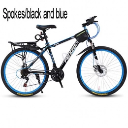 BH Mountainbike B / H Fahrrad fr Erwachsene Schler 21-Gang 26-Zoll-Stodmpfung, Variable Geschwindigkeit, leichtes Gelnde, Doppelscheiben-Mountainbike-Schwarzblau 002_21 Geschwindigkeit-26 Zoll