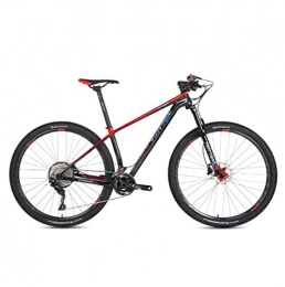 BIKERISK Mountainbike BIKERISK Kohlefaser Mountainbike 27.5 / 29' 'Hybrid Bike mit Front / Fully, 22 / 33 Geschwindigkeiten Umwerfer, Verstellbarer Sitz (schwarz rot), 22speed, 27.5×17