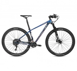 BIKERISK Mountainbike BIKERISK Mountainbike-27.5 / 29 Zoll Hybrid Fahrrad-Carbon-Faser-Fahrrad mit 22 / 33 Geschwindigkeit Umwerfer 15 / 17 / 19 Zoll, justierbarer Sitz, Quick Release Racing, Blau, 22speed, 29×19