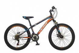 breluxx Fahrräder breluxx® 24 Zoll Kinder Mountainbike FS Hardtail D2 Sonic Black orange, 18 Gang