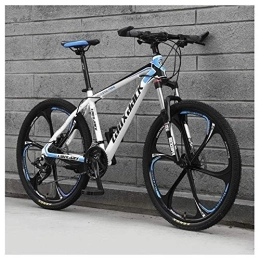 BXU-BG Mountainbike BXU-BG Outdoor-Sport-21-Speed ​​Mountain Bike 26 Zoll 6Spoke Rad Vorderradaufhängung Doppelscheibenbremse MTB Fahrrad, Blau