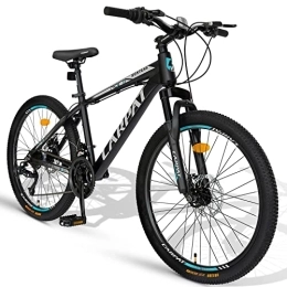 CARPAT SPORT Mountainbike CARPAT SPORT 26 Zoll Aluminium Mountainbike, Shimano 21 Gang-Schaltung, Doppelscheibenbremsen, geeignet für Erwachsene, Alu MTB- Grau