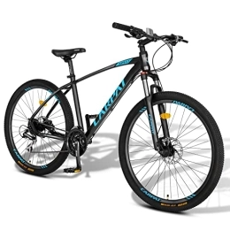 CARPAT SPORT Fahrräder CARPAT SPORT 27.5 Zoll Aluminium Mountainbike Shimano 24 Gang-Schaltung, hydraulische-Scheibenbremse, Fahrrad geeignet für Erwachsene, Alu MTB- Schwarz und blau