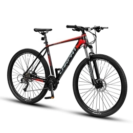 CARPAT SPORT Mountainbike CARPAT SPORT Aluminium Mountainbike 29 Zoll Hardtail Fahrrad 27 Gänge Hydraulische Scheibenbremsen Sequentielle Hebel Shimano Altus Federgabel Herren / Damen / Jugend (Schwarz | Rot)