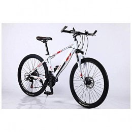 Chenbz Mountainbike Chenbz Outdoor-Sport Aluminium 26"Mountainbike mit doppelter Discbrake 2130 Geschwindigkeiten Drivetrain, 4 Farben for Männer und Frauen (Color : White, Size : 24 Speed)