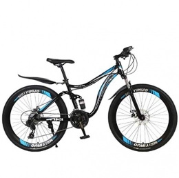 CHERRIESU Mountainbike CHERRIESU Mountainbike 27 Geschwindigkeiten Anti-Rutsch Bike 26 Zoll Reifen Sand Fahrrad Doppelscheibe Bremse Federung Gabel Suspension Fahrrad Für Jungen Mädchen Männer und Frauen, E