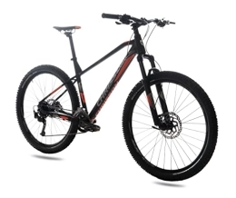 CHRISSON Mountainbike CHRISSON 27, 5 Zoll ALU Hardtail MTB Mountainbike ROANER mit 18 Gang Shimano ALIVIO 4000 13, 2kg schwarz orange 44cm