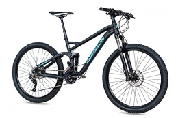 CHRISSON Mountainbike CHRISSON 27, 5 Zoll Mountainbike Fully - Stormer schwarz-blau - Vollfederung Mountain Bike mit 30 Gang Shimano Deore Kettenschaltung - MTB Fahrrad für Herren und Damen mit Rock Shox Federgabel