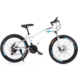 COUYY Mountainbike COUYY Fahrrad Mountainbike Hohe Kohlenstoffstahl 21-Gang Dual-Scheibe Bremse Stoßdämpfung 26-Zoll-Mountainbike Erwachsene Variablengeschwindigkeit, Weiß, 24 inch 21 Speed