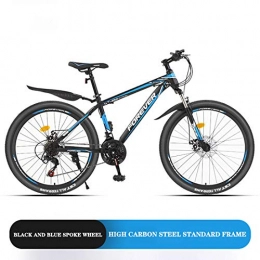 CPY-EX Mountainbike CPY-EX 26 Zoll, Mountainbike, 21-Gang, Front und hinterer Kotflügel, Doppelscheibenbremssystem, Schwarz, Blau, Schwarz, Rot, Schwarz, Grün, Weiß Blau Speiche Fahrrad, D