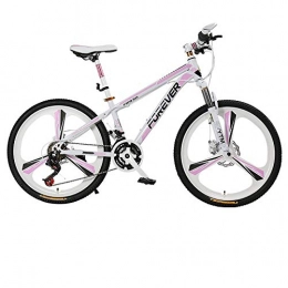 CYCC Männer und Frauen Mountainbike Fahrrad Erwachsenen Studenten 26 Zoll 27-Gang-Aluminiumlegierung Doppelscheibenbremse integriertes Rad Fahrrad-27 Geschwindigkeit_EIN Rad rosa_26 Zoll