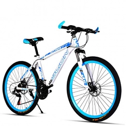 Dafang Mountainbike Dafang Mountainbike 26 Zoll 21 / 24 / 27 / 30 Variable Scheiben Doppelscheibenbremse Student männliche und weibliche Fahrräder-weiß Blau_27 Geschwindigkeit