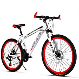 Dafang Mountainbike Dafang Mountainbike 26 Zoll 21 / 24 / 27 / 30 Variable Scheiben Doppelscheibenbremse Student männliche und weibliche Fahrräder-weiß Rot_27 Geschwindigkeit