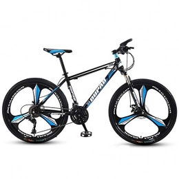 DelongKe Fahrräder DelongKe 26 Zoll Mountainbike, Scheibenbremse Vorne Und Hinten, Trekkingrad Herren Bike Mädchen-Fahrrad, Vollfederung Mountain Bike, 30 Speed, Jungen-Fahrrad & Herren-Fahrrad, Blue b, Three Cutter Wheel