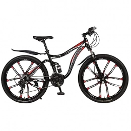 DFBGL Mountainbike DFBGL 24 / 26"Mountainbike Rahmen aus kohlenstoffhaltigem Stahl 21 / 24 / 27 Speed ​​Cross Country Bike Doppelscheibenbremse für Erwachsene Vollfederung Mountainbike