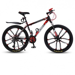 DGAGD Mountainbike DGAGD 20 Zoll Mountainbike Fahrrad männlich und weiblich Erwachsene Variable Geschwindigkeit Doppelscheibenbremse Fahrrad zehn Schneidräder-Schwarz Rot_27 Geschwindigkeit