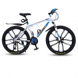 DGAGD Mountainbike DGAGD 20 Zoll Mountainbike Fahrrad männlich und weiblich Erwachsene Variable Geschwindigkeit Doppelscheibenbremse Fahrrad zehn Schneidräder-weiß Blau_27 Geschwindigkeit
