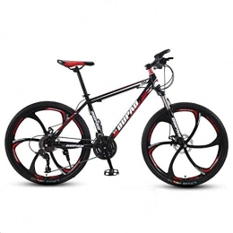 DGAGD Fahrräder DGAGD 24-Zoll-Mountainbike aus Aluminiumlegierung Cross Country Leichtgewicht Jugend-Sechsrad mit Variabler Geschwindigkeit für Männer und Frauen-Schwarz Rot_24 Geschwindigkeit