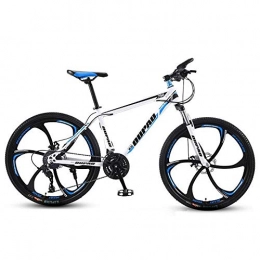 DGAGD Fahrräder DGAGD 24-Zoll-Mountainbike aus Aluminiumlegierung Cross Country Leichtgewicht Jugend-Sechsrad mit Variabler Geschwindigkeit für Männer und Frauen-weiß Blau_30 Geschwindigkeit