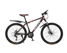 DGAGD Fahrräder DGAGD 24 Zoll Mountainbike Fahrrad männlich und weiblich Erwachsene Variable Geschwindigkeit Speichenrad stoßdämpfendes Fahrrad-Schwarz Rot_21 Geschwindigkeit