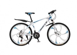 DGAGD Fahrräder DGAGD 26 Zoll Mountainbike Fahrrad männlich und weiblich Erwachsene Variable Geschwindigkeit Speichenrad stoßdämpfendes Fahrrad-weiß Blau_21 Geschwindigkeit