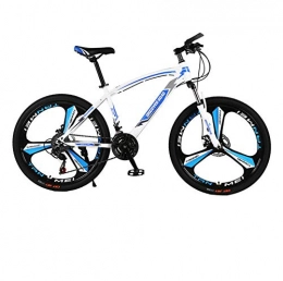 DGAGD Mountainbike DGAGD 26 Zoll Mountainbike Fahrrad Variable Geschwindigkeit männlich und weiblich Erwachsene Doppelscheibenbremse Fahrrad Dreiblattrad-weiß Blau_27 Geschwindigkeit