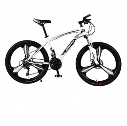 DGAGD Mountainbike DGAGD 26 Zoll Mountainbike Fahrrad Variable Geschwindigkeit männlich und weiblich Erwachsene Doppelscheibenbremse Fahrrad Dreiblattrad-weiß schwarz_24 Geschwindigkeit