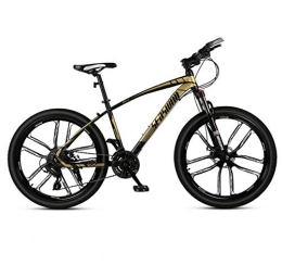 DGAGD Mountainbike DGAGD 27, 5 Zoll Mountainbike männlich und weiblich Erwachsenen superleichtes Fahrrad sprach zehn Messerrad-schwarzes Gold_27 Geschwindigkeit